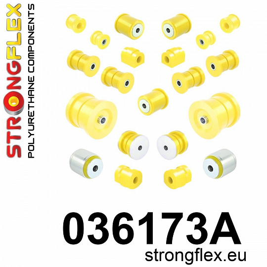 036173A: Strongflex Kompletní sada silentbloků pro zavěšení varianta SPORT 036173A: Strongflex Kompletní sada silentbloků pro zavěšení varianta SPORT