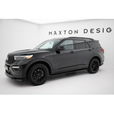 Maxton Design difuzory pod boční prahy pro Ford Explorer XLT Mk6, černý lesklý plast ABS
