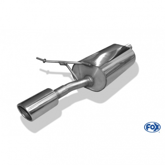 Fox Sportauspuff koncový tlumič výfuku s koncovkou 1x90 Typ 16 pro Dacia Duster 4x2 2012- s motorem 1.2 TCe