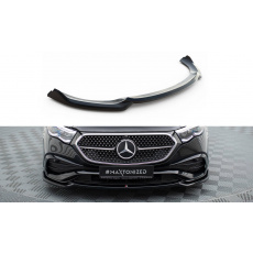 Maxton Design spoiler pod přední nárazník pro Mercedes třída E W214/AMG-Line, černý lesklý plast ABS