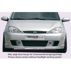 Rieger přední nárazník pro Ford Focus 1 3-dvéř., 5-dvéř., plast ABS bez povrchové úpravy, s žebrováním, pro vozy s ostřikovači světlometů