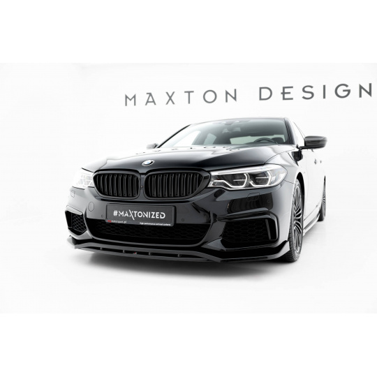 Maxton Design spoiler pod přední nárazník ver.3 pro BMW řada 5 G30, G31, černý lesklý plast ABS, M-pack