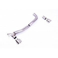 Milltek Sport doplňkové díly Maxton Designs s dvojím výstupem pro stávající výfuk Milltek Sport GPF pro Ford Fiesta Mk8 ST 1.5 EcoBoost 200PS (Pre Sept 2020 Models Only) 2018-2020, GT-100 leštěné koncovky