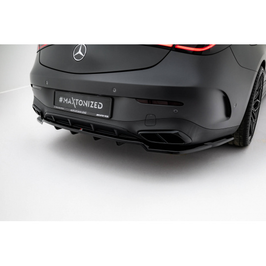 Maxton Design spoiler pod zadní nárazník s žebrováním pro Mercedes CLE C236 /AMG-Line, černý lesklý plast ABS