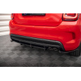 Maxton Design středový spoiler pod zadní nárazník s žebrováním pro Fiat 500X Mk1 Facelift Sport, černý lesklý plast ABS