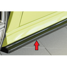 Rieger spoiler pod boční práh mont. strana levá pro Audi A3 S3 8V 5-dvéř. (sportback 8VA) vč. faceliftu, 05/13-08/16, 09/16-, plast ABS lakovaný do černé lesklé barvy