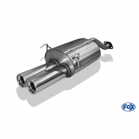 Fox Sportauspuff koncový tlumič výfuku s koncovkou 2x90 Typ 13 pro Honda Civic IV s motorem 1.5 (EJ2), 1.6 (EJ1), 1.6 (EJ6), 1.6 (EJ8)