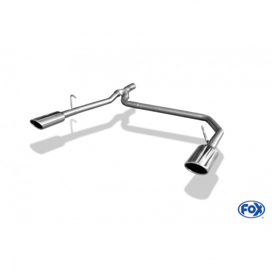Fox Sportauspuff koncový tlumič výfuku s koncovkou 106x71 Typ 32 na obou stranách pro Mercedes třída A  s motorem 1.4, 1.6, 1.9