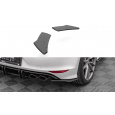 Maxton Design "Street Pro" boční difuzory pod zadní nárazník pro Volkswagen Golf R Mk7, plast ABS bez povrchové úpravy, s červenou linkou