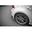 Maxton Design "Street Pro" boční difuzory pod zadní nárazník pro Volkswagen Golf R Mk7, plast ABS bez povrchové úpravy, s červenou linkou
