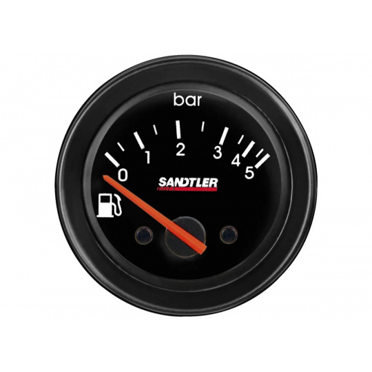 Sandtler série Racing přídavný ukazatel - tlak paliva, barva: černá, varianta: do 5 barů
