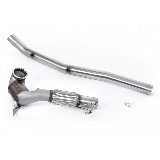 Milltek Sport downpipe a Hi-Flow sportovní katalyzátor pro Volkswagen Golf Mk8 R 2.0 TSI 320PS (bez GPF / NA modely) 2022-2024