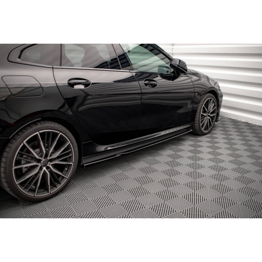 Maxton Design difuzory pod boční prahy pro BMW řada 2 Gran Coupe F44 (2019-)/M-Pack, černý lesklý plast ABS