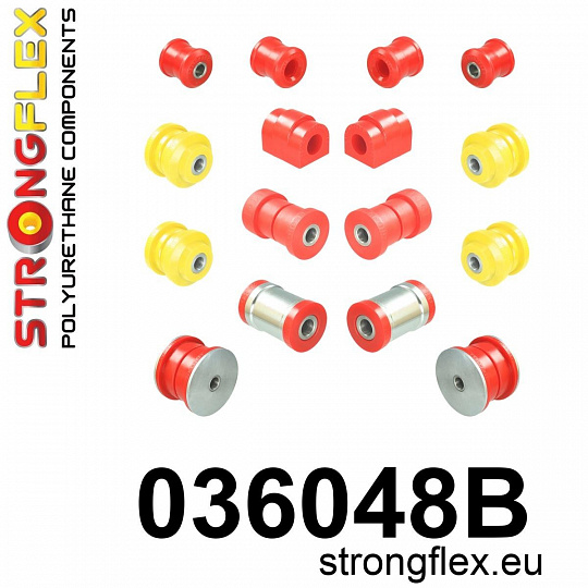 036048B: Strongflex Sada silentbloků zadního zavěšení 036048B: Strongflex Sada silentbloků zadního zavěšení