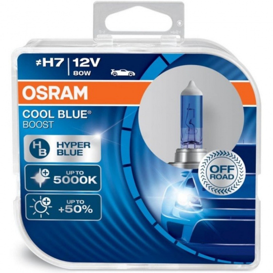 Autožárovky H7 12V 80W OSRAM COOL BLUE BOOST HYPER - SUPER XENON