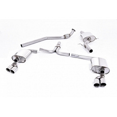 Milltek Sport homologovaný výfuk cat-back Quad-outlet pro Audi A4 2.0 TFSI S-line B8 (2WD a quattro manual) Sedan/Avant 2008-2011