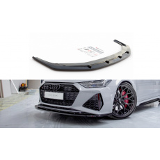 Maxton Design spoiler pod přední nárazník ver.2 pro Audi RS7 C8, černý lesklý plast ABS