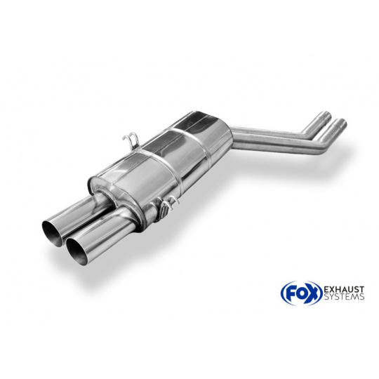 Fox Sportauspuff koncový tlumič výfuku s koncovkou 2x76 Typ 10 pro BMW řada 5 E34 s motorem 4.0, 540i