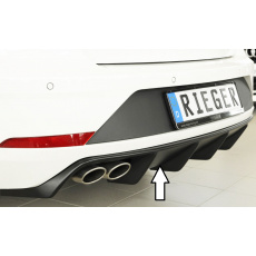 Rieger vložka zadního nárazníku pro Seat Leon FR 5F 5-dvéř. (ST/Combi) po faceliftu, plast ABS bez povrchové úpravy, pro dvojitou koncovku vlevo