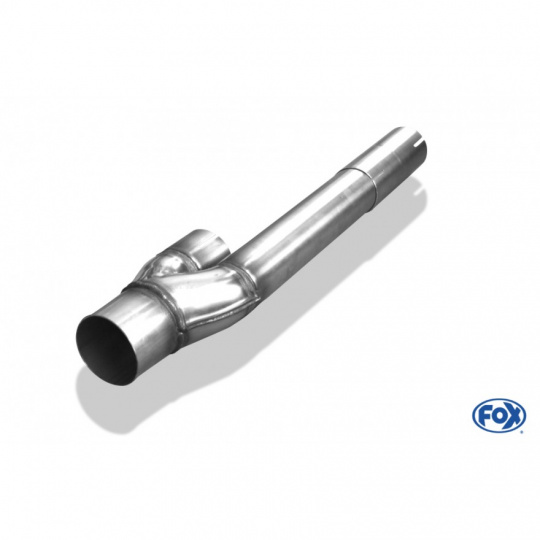 Fox Sportauspuff spojovací trubka ke katalyzátoru 70 mm -> 2x55 mm pro Audi S4 B5 s motorem 2.7 T