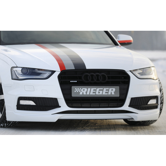Rieger spoiler pod přední nárazník pro Audi A4 B8, B81 avant, sedan po faceliftu, r.v. 01/12-, plast ABS bez povrchové úpravy