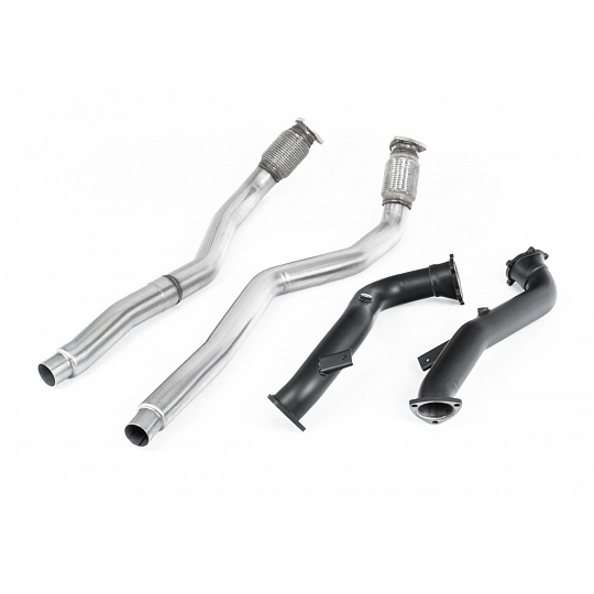 Milltek Sport Downpipes s náhradami katalyzátorů pro Audi RS7 C7 Sportback 4.0 V8 TFSI biturbo vč. Performance Edition 2013-2018, pouze pro OE cat-back systém
