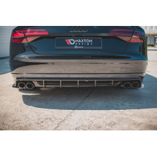 Maxton Design vložka zadního nárazníku pro Audi S8 D4 FL, černý lesklý plast ABS