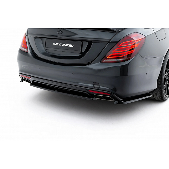 Maxton Design spoiler pod zadní nárazník pro Mercedes třída S W222/AMG-Line, černý lesklý plast ABS Maxton Design spoiler pod zadní nárazník pro Mercedes třída S W222/AMG-Line, černý lesklý plast ABS