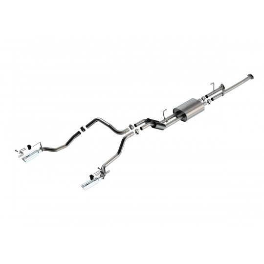 Borla Cat-Back výfukový systém "S-Type" pro Toyota Tundra 4.6L / 5.7L V8 automat, 2WD/4WD r.v. 2009-2013, barva koncovek: chromové