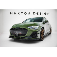 Maxton Design spoiler pod přední nárazník pro Audi S3 8Y Facelift, černý lesklý plast ABS, Sedan / Sportback Maxton Design spoiler pod přední nárazník pro Audi S3 8Y Facelift, černý lesklý plast ABS, Sedan / Sportback