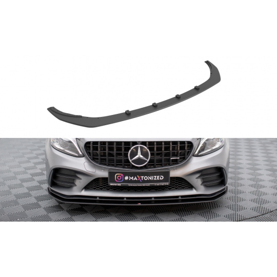 Maxton Design "Street Pro" spoiler pod přední nárazník pro Mercedes třída C W205 Facelift/43 AMG/Coupe, plast ABS bez povrchové úpravy