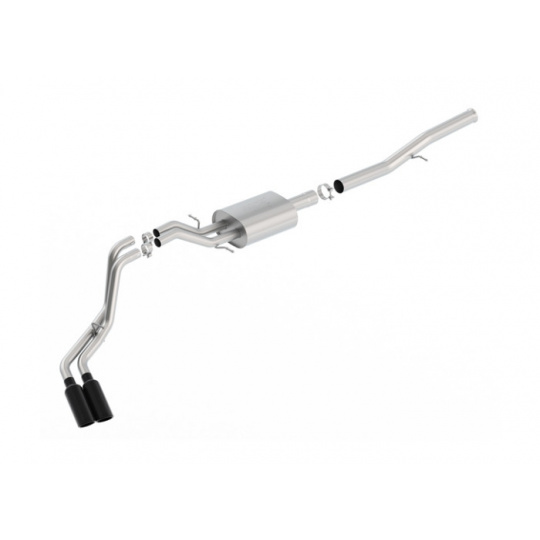 Borla Cat-Back výfukový systém "ATAK" typ 18 pro Chevrolet Silverado 1500 6,2l EC/SB 78,7", CC/SHB 69,3", WB 143,5", r.v. od 14-18, typ koncovek: černé