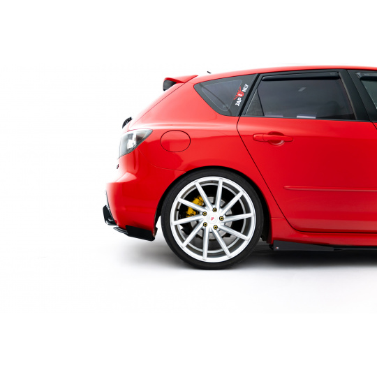 Maxton Design křidélka bočních difuzorů zad. nárazníku pro Mazda 3 Mk1 MPS, plast ABS bez povrchové úpravy, EU verze