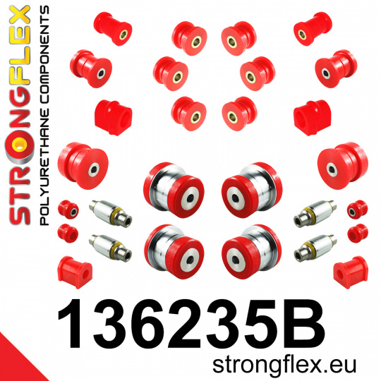 136235B: Strongflex Kompletní sada polyuretanových silentbloků pro zavěšení