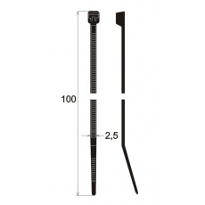 Stahovací pásky 100x2.5 Stahovací pásky 100x2.5