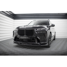 Maxton Design spoiler pod přední nárazník pro BMW X7 G07 Facelift M-Pack, černý lesklý plast ABS