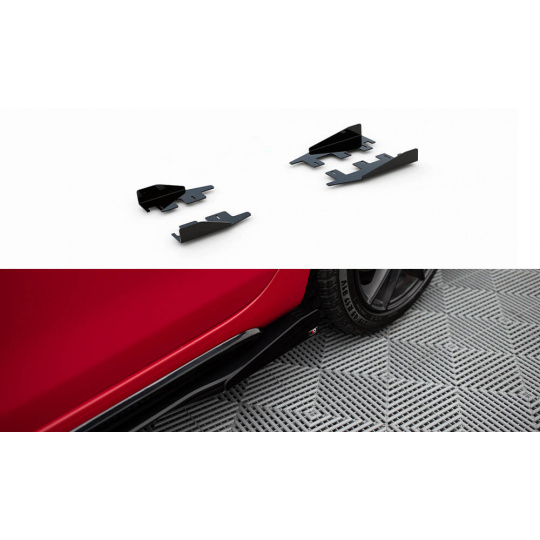 Maxton Design křidélka bočních difuzorů pro Volkswagen Golf GTI Mk6, černý lesklý plast ABS