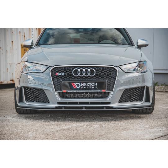 Maxton Design "Racing durability" spoiler pod přední nárazník pro Audi RS3 8V, plast ABS bez povrchové úpravy