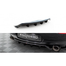 Maxton Design středový spoiler pod zadní nárazník s žebrováním pro BMW Z4 E89 Facelift, černý lesklý plast ABS, M-pack