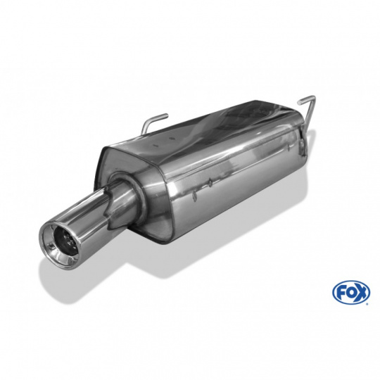 Fox Sportauspuff koncový tlumič výfuku s koncovkou 1x90 Typ 13 pro Peugeot 206 1999- s motorem 2.0 16V