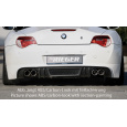 Rieger spoiler pod zadní nárazník pro BMW Z4 E85 kupé, roadster po faceliftu r.v. 01/06-03/09, plast ABS bez povrchové úpravy, pro vozy s dvojitou koncovkou na obou stranách 4x90 mm