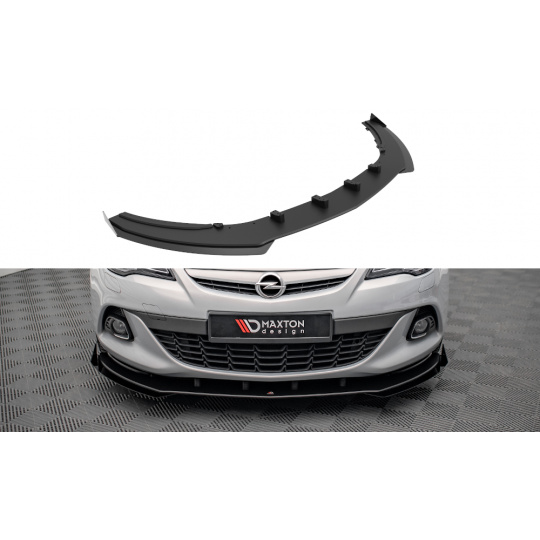 Maxton Design "Street Pro" spoiler pod přední nárazník s křidélky ver.1 pro Opel Astra J (Mk4), plast ABS bez povrchové úpravy, GTC OPC-Line