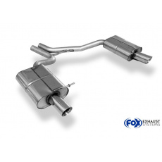 Fox Sportauspuff koncový tlumič výfuku s koncovkou 1x90 Typ 25 na obou stranách pro Audi A4 B7 s motorem 1.8 T, 2.0, 2.4