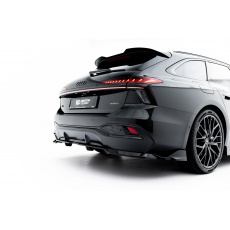 Maxton Design spoiler pod zadní nárazník s žebrováním v.2 pro Audi A6 C9, černý lesklý plast ABS, Avant Diesel S-Line, Sedan Diesel S-Line