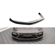 Maxton Design spoiler pod přední nárazník ver.2 pro Porsche Panamera 971 E-Hybrid, černý lesklý plast ABS