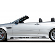 Rieger boční práh (185mm) mont. strana levá pro BMW řada 3 E46, E46 M3 compact, kabriolet, kupé, sedan vč. faceliftu, r.v. 02/02-, 02/98-12/01, 06/00-, plast ABS bez povrchové úpravy, s prolisem, s prolisem a dvěma výřezy