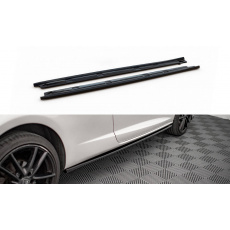 Maxton Design difuzory pod boční prahy pro Seat Ibiza FR Mk4 Facelift SC, černý lesklý plast ABS