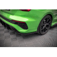 Maxton Design "Street Pro" boční difuzory pod zadní nárazník pro Audi RS3 8Y, plast ABS bez povrchové úpravy, Sedan, s červenou linkou