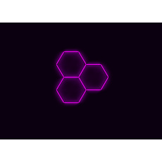 Kompletní LED hexagonové svítidlo růžové, rozměr: 3 elementy 168 x 166 cm Kompletní LED hexagonové svítidlo růžové, rozměr: 3 elementy 168 x 166 cm