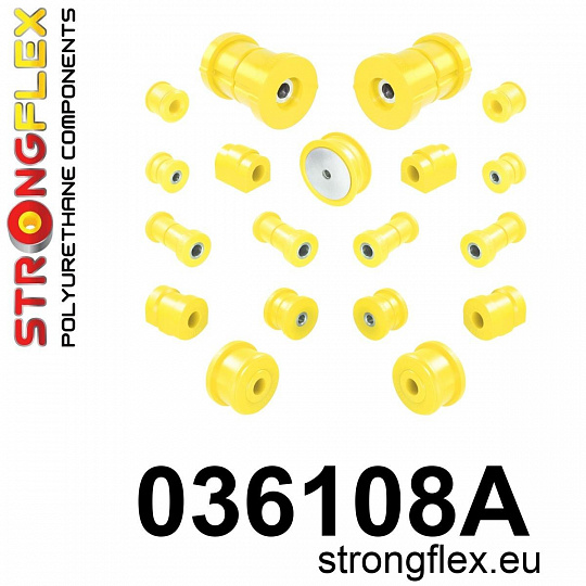 036108A: Strongflex Kompletní sada silentbloků pro zavěšení varianta SPORT